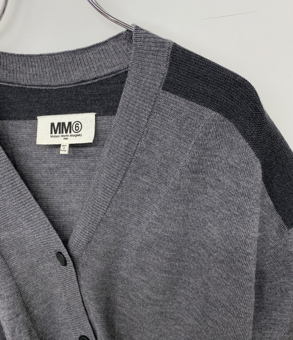 エムエムシックス 長袖カーディガン Vネック グレー レディース SIZE S MM6
