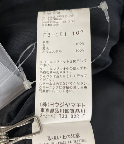 ヨウジヤマモト コート SAXONY R-HOODED CAPE COAT 2024aw FB-C51-102 レディース SIZE 2 YOHJI YAMAMOTO