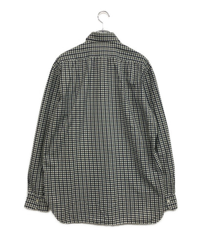 美品 kiton 長袖フランネルシャツ ギンガムチェック メンズ SIZE 42 キートン