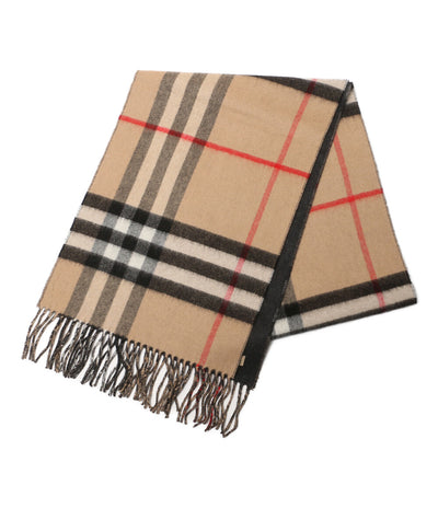 BURBERRY カシミヤストール チェック×グレー レディース バーバリー