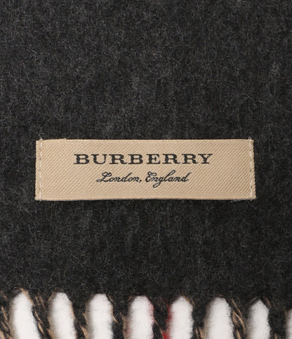 BURBERRY カシミヤストール チェック×グレー レディース バーバリー