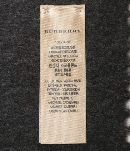 BURBERRY カシミヤストール チェック×グレー レディース バーバリー
