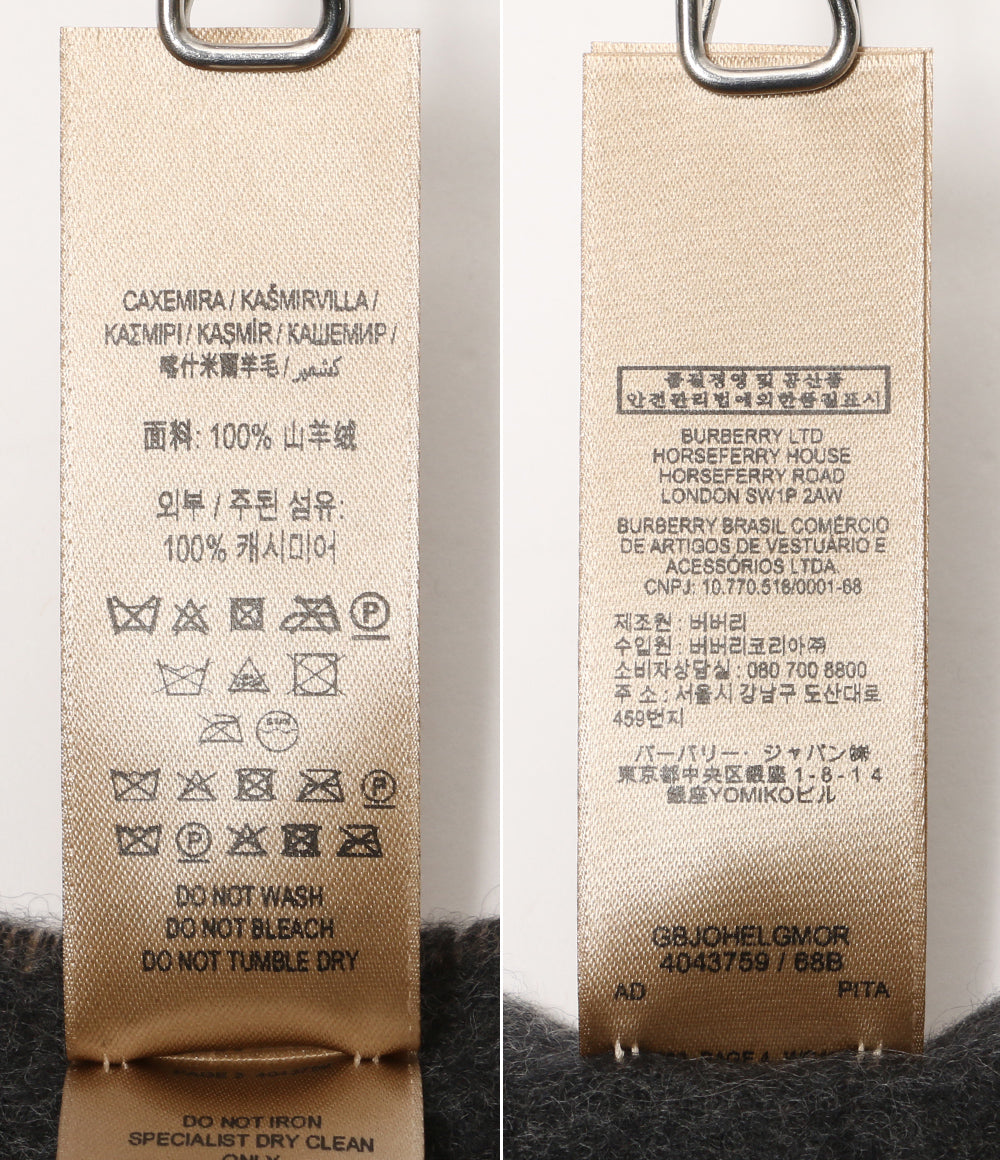 BURBERRY カシミヤストール チェック×グレー レディース バーバリー