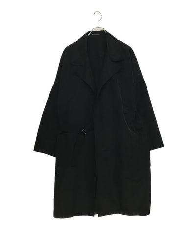 YOHJI YAMAMOTO コート ブラック ベルト有 NN-C58-501 レディース SIZE 1 ヨウジヤマモト