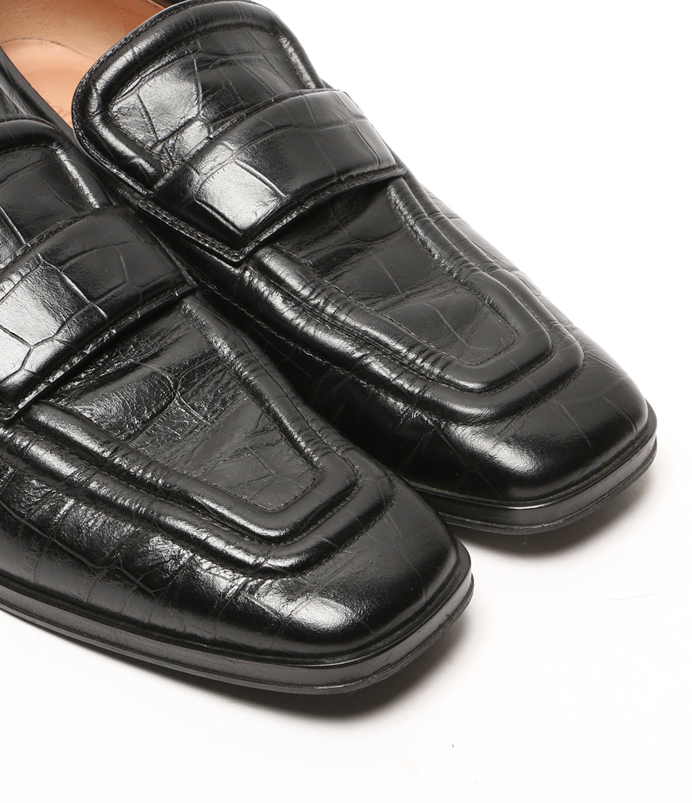 BOTTEGA VENETA クロコ型押しローファー レディース SIZE 37 ボッテガヴェネタ