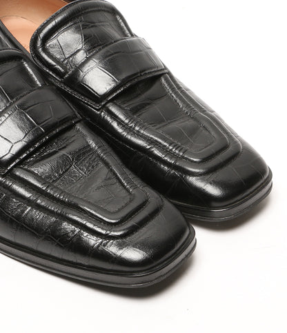 BOTTEGA VENETA クロコ型押しローファー レディース SIZE 37 ボッテガヴェネタ