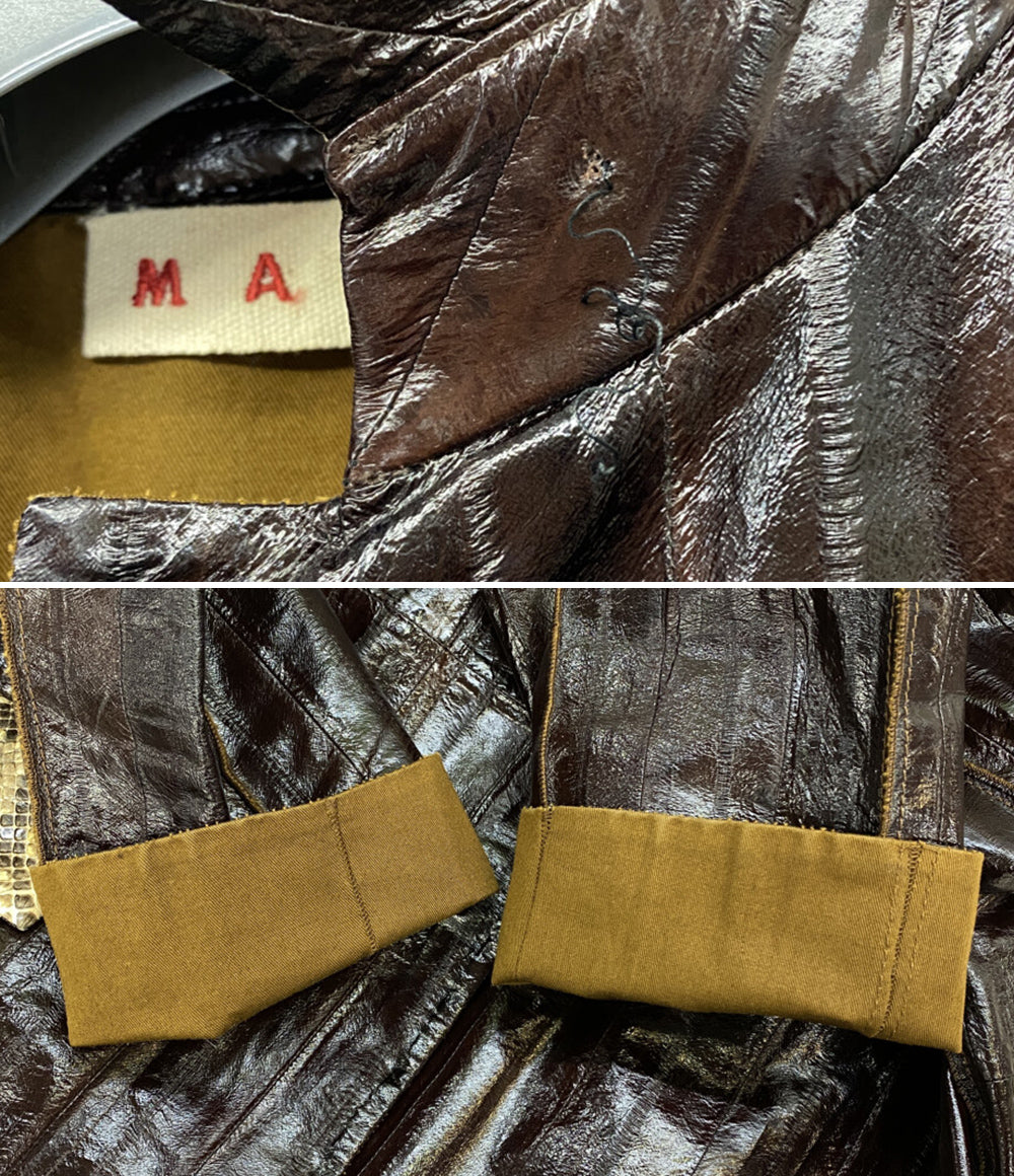MARNI レザーコート パイソン レディース SIZE 38 マルニ