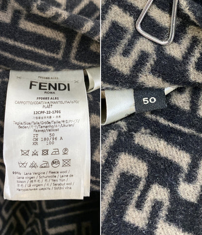 FENDI リバーシブルフーデットコート ウール ズッカ メンズ SIZE 50 フェンディ