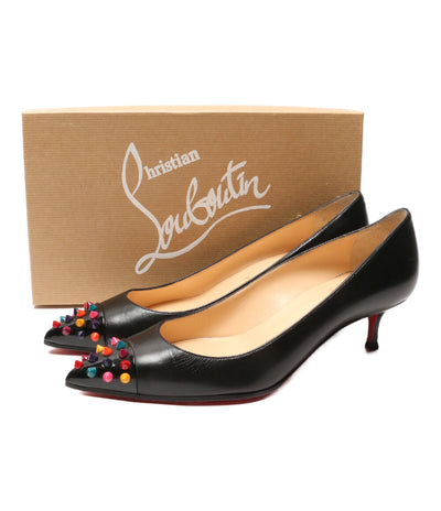 Christian Louboutin パンプス スタッズ ブラック レディース SIZE 39 クリスチャンルブタン