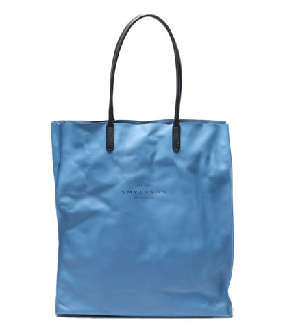 SMYTHSON トートバッグ レザー ブルー レディース スマイソン