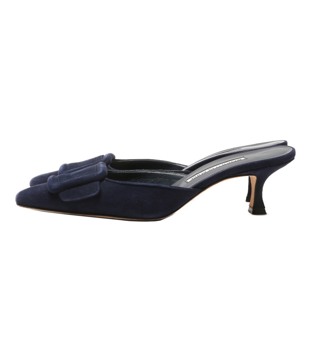 MANOLO BLAHNIK ミュール パンプス ヴェラリースエード レディース SIZE 36.5 マノロブラニク