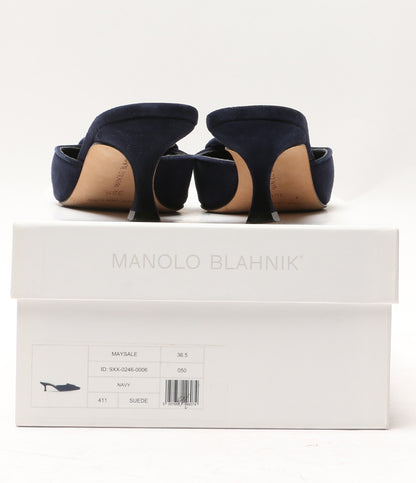 MANOLO BLAHNIK ミュール パンプス ヴェラリースエード レディース SIZE 36.5 マノロブラニク