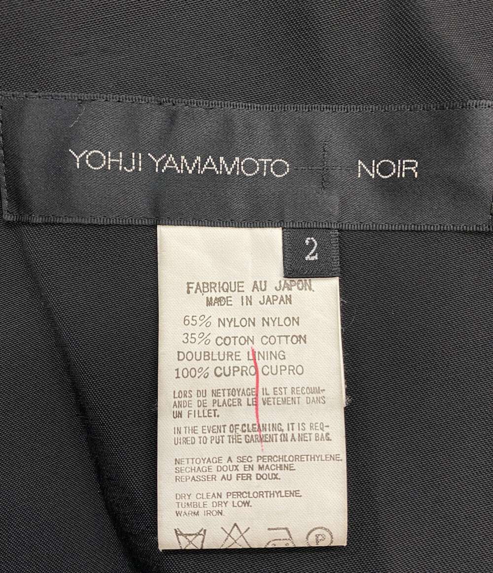 YOHJI YAMAMOTO +NOIR ナイロンロングコート ブラック NJ C16 606 レディース SIZE 2 ヨウジヤマモト プリュス ノアール