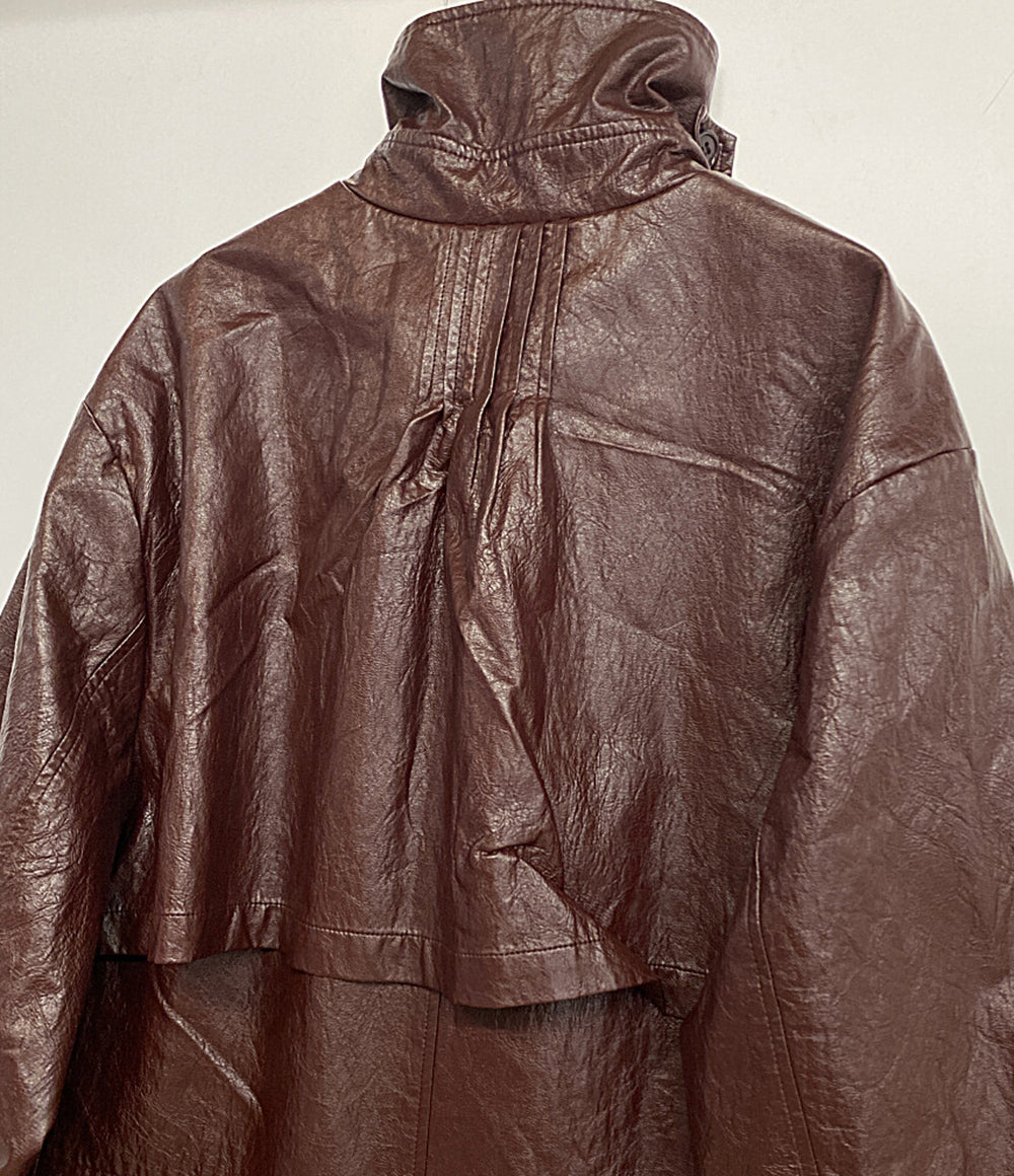 AMERI アメリ レザージャケット ボルドー レディース SIZE M