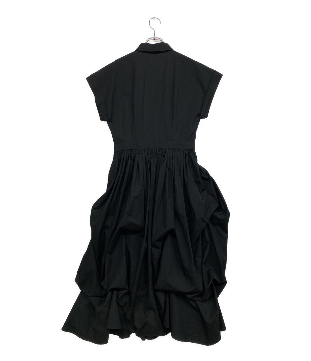 Alexander Mcqueen 半袖ワンピース ブラック 694306 22SS レディース SIZE 44 アレキサンダーマックイーン