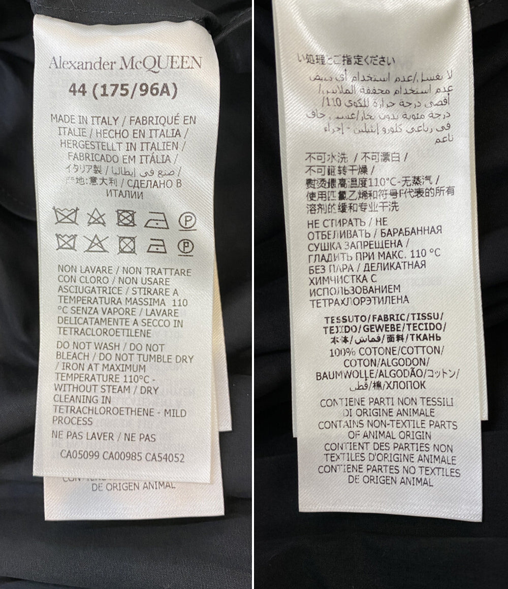 Alexander Mcqueen 半袖ワンピース ブラック 694306 22SS レディース SIZE 44 アレキサンダーマックイーン