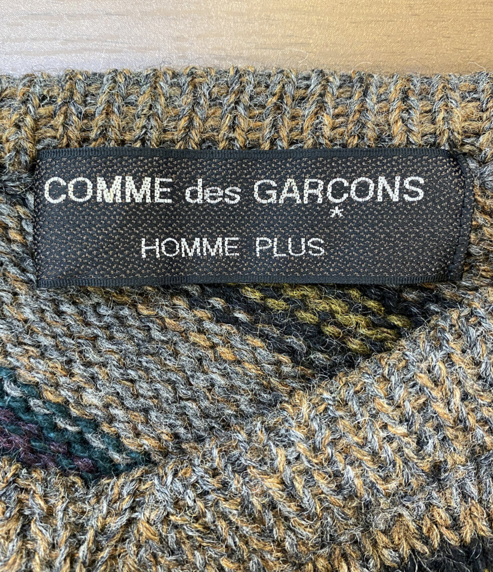 COMME des GARCONS HOMME PLUS 長袖Vネックニット PN-040340 AD1997 バイアス期 メンズ SIZE - コムデギャルソンオムプリュス