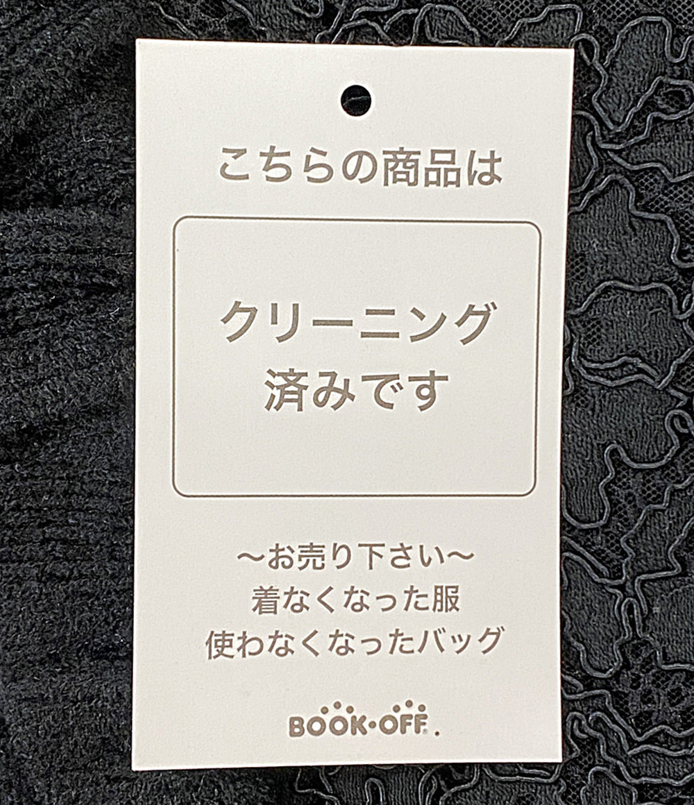 Rene ルネ 長袖ワンピース ブラック ビジュー パイル 6242300 レディース SIZE 34