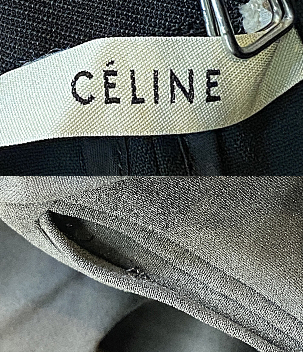 CELINE パンツ ブラック サイドライン レディース SIZE 38 セリーヌ