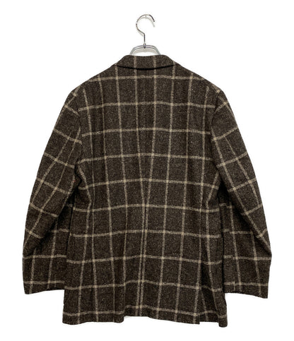 ISAIA イザイア テーラードジャケット ブラウンチェック メンズ SIZE 46