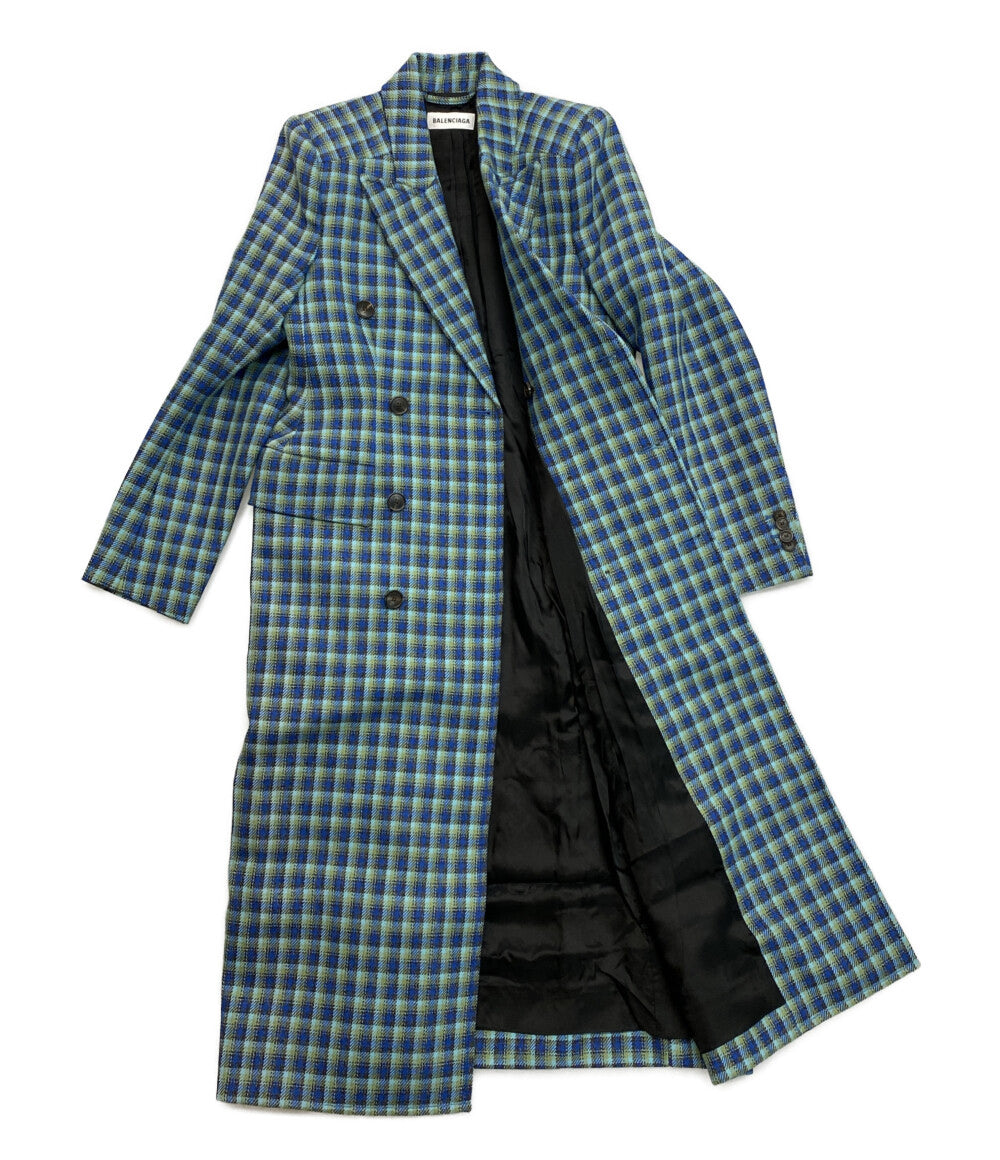 美品 BALENCIAGA チェックコート 19AW 479864 CA00985 レディース バレンシアガ