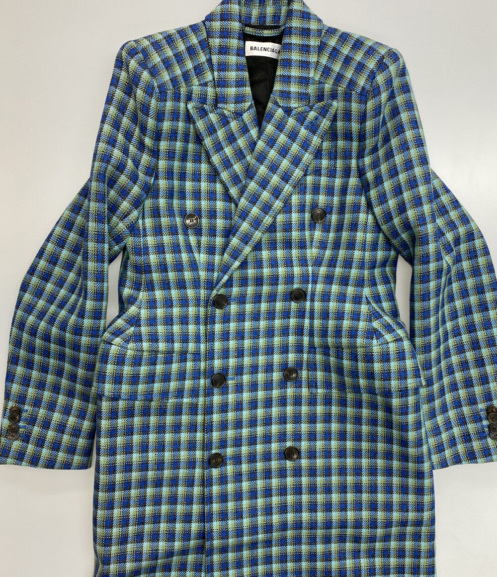 美品 BALENCIAGA チェックコート 19AW 479864 CA00985 レディース バレンシアガ