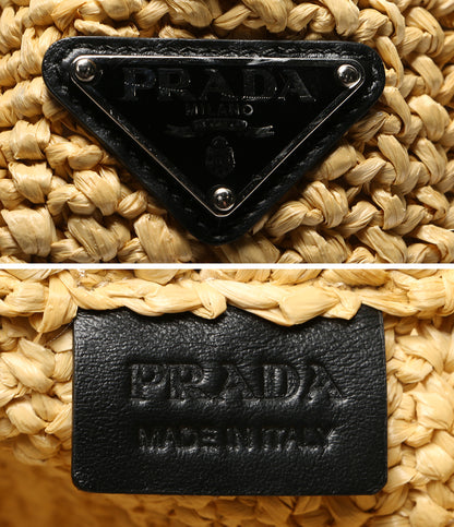 PRADA トートバッグ 1BG392 ラフィア レディース プラダ