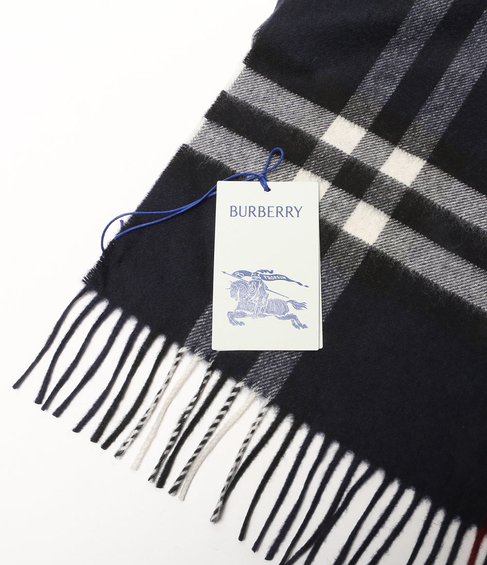 美品 BURBERRY スカーフ Giant Check Cashmere Scarf メンズ バーバリー