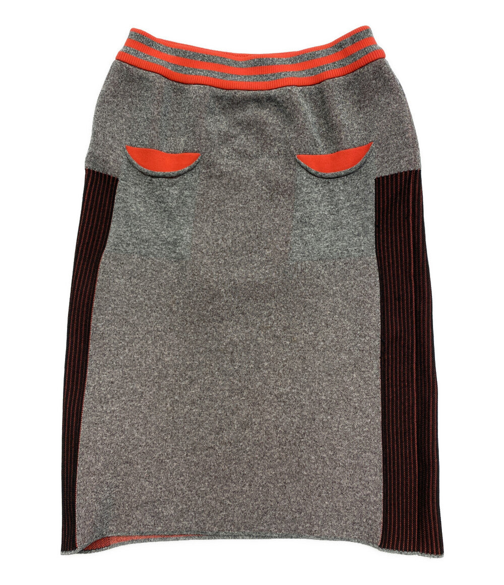 PLEATS PLEASE スカート グレー×オレンジ 18AW PP83-KG757 レディース SIZE 3 プリーツプリーズ
