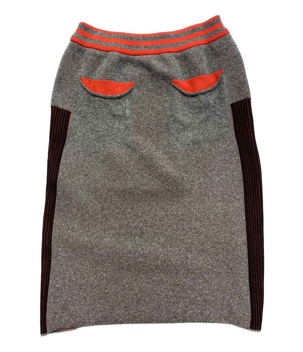 PLEATS PLEASE スカート グレー×オレンジ 18AW PP83-KG757 レディース SIZE 3 プリーツプリーズ
