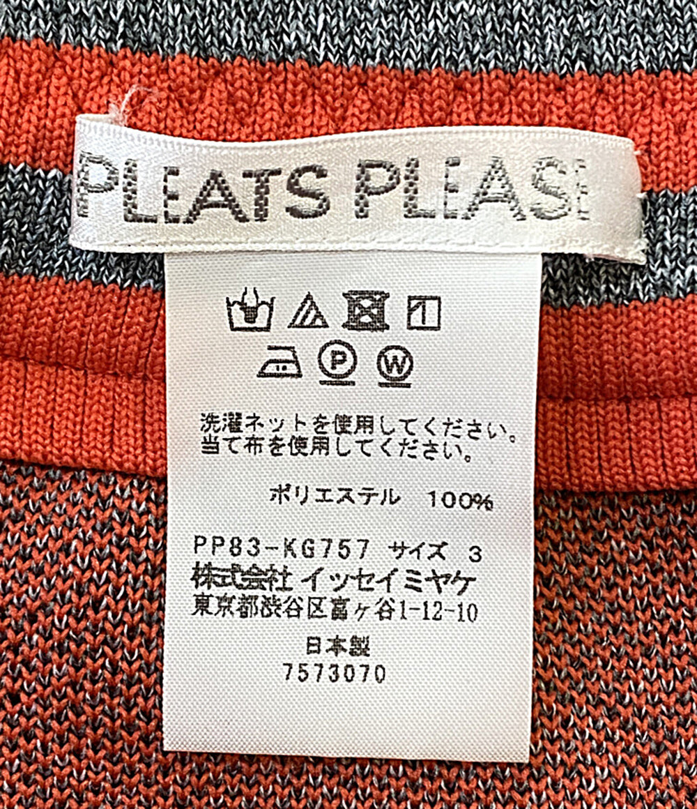 PLEATS PLEASE スカート グレー×オレンジ 18AW PP83-KG757 レディース SIZE 3 プリーツプリーズ