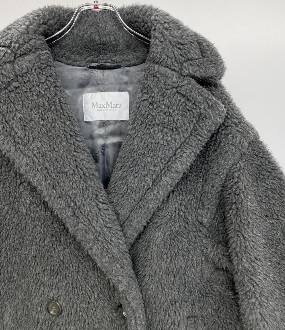 MAX MARA テディアイコンコート ダブルボタン ダークグレー 23AW レディース SIZE XS マックスマーラ
