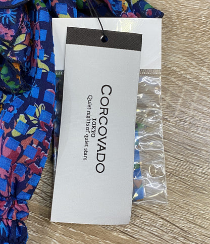 美品 CORCOVARD コルコバード フレンチスリーブワンピース 総柄 レディース SIZE 40