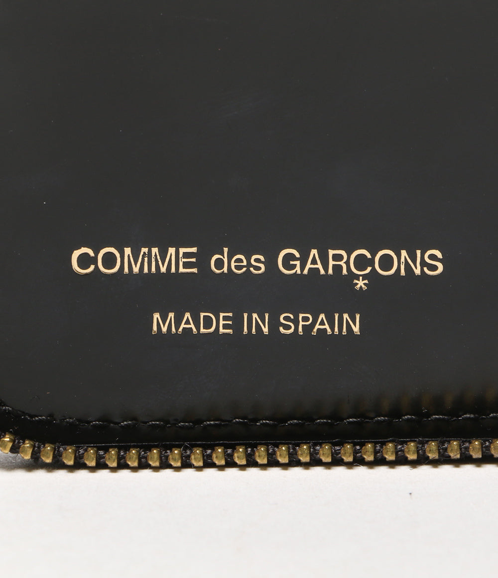 COMME des GARCONS 2つ折り財布 ラウンドファスナー ブラックドット レディース コムデギャルソン