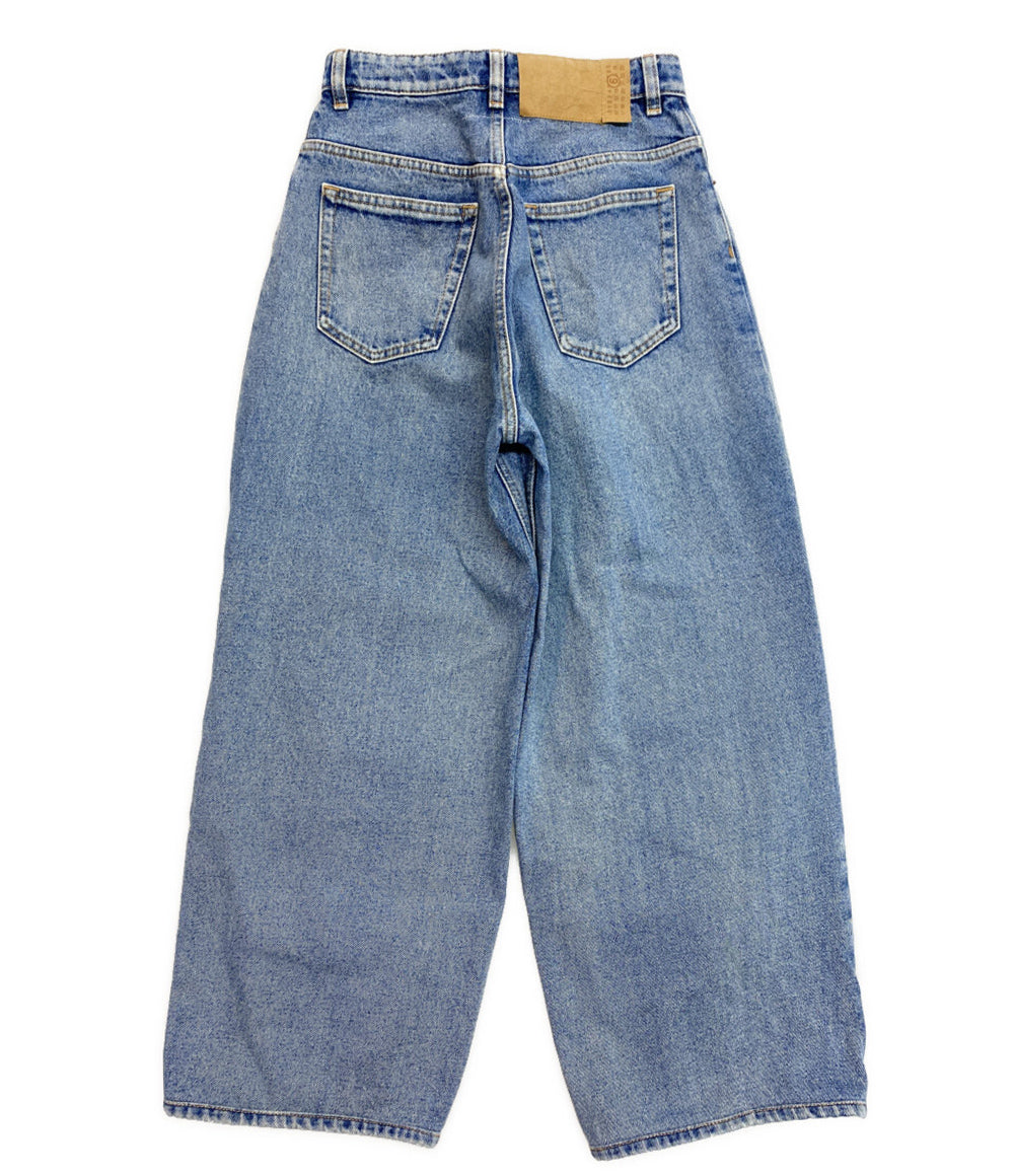 美品 MM6 ロウトラウザースデニムパンツ 24SS S52LA0230 レディース SIZE 26 エムエムシックス