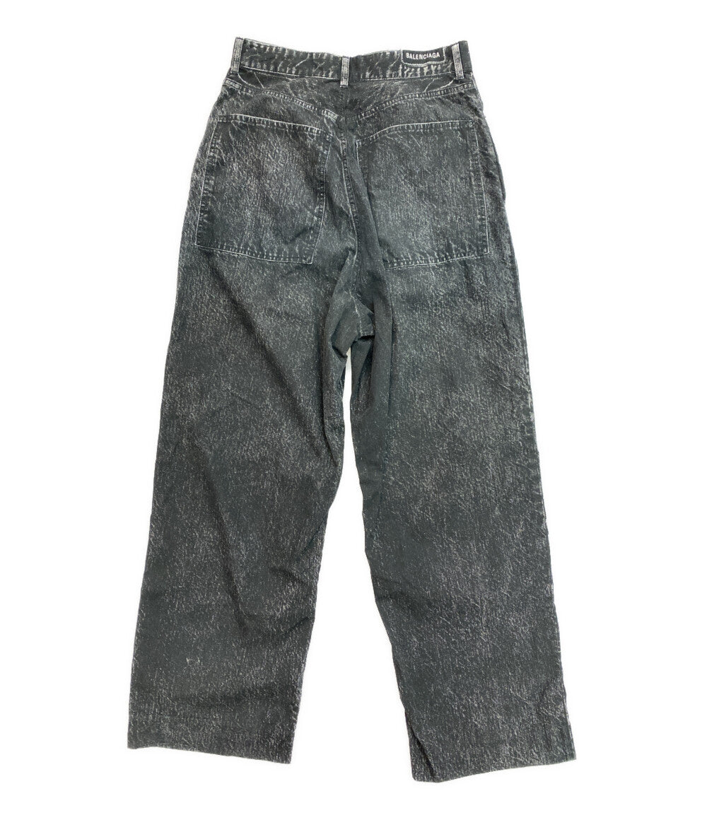 美品 BALENCIAGA デニム転写パンツ 20年 641548 メンズ SIZE S バレンシアガ