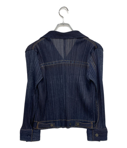 PLEATS PLEASE 長袖シャツ デニム転写 PP23-JD921 レディース SIZE 3 プリーツプリーズ