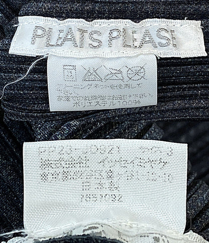 PLEATS PLEASE 長袖シャツ デニム転写 PP23-JD921 レディース SIZE 3 プリーツプリーズ
