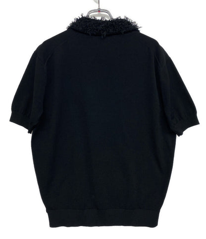 Drawer ニット ブラック フリンジカラ- 6518-1-990561 レディース SIZE 1 ドゥロワー