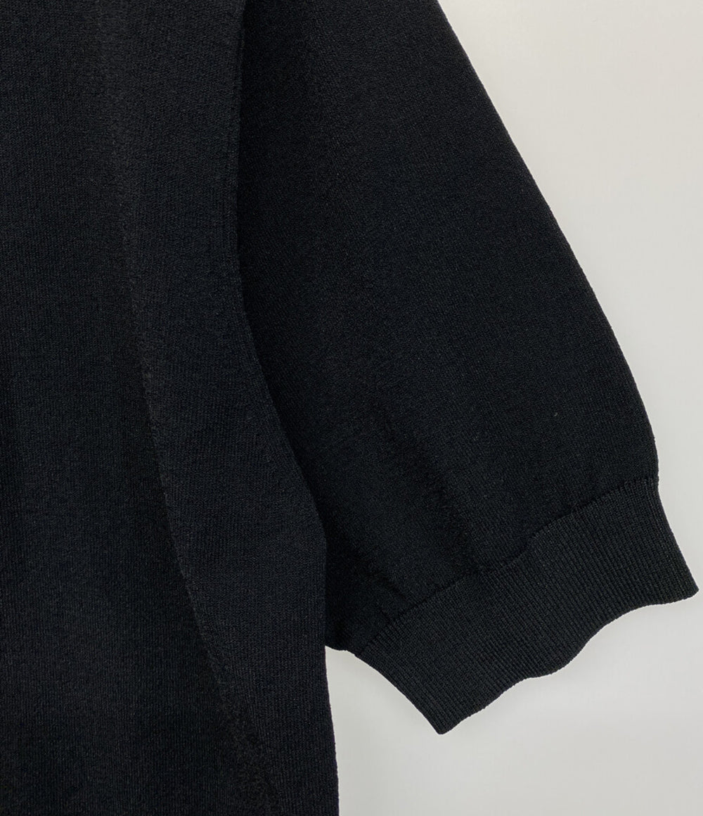 Drawer ニット ブラック フリンジカラ- 6518-1-990561 レディース SIZE 1 ドゥロワー