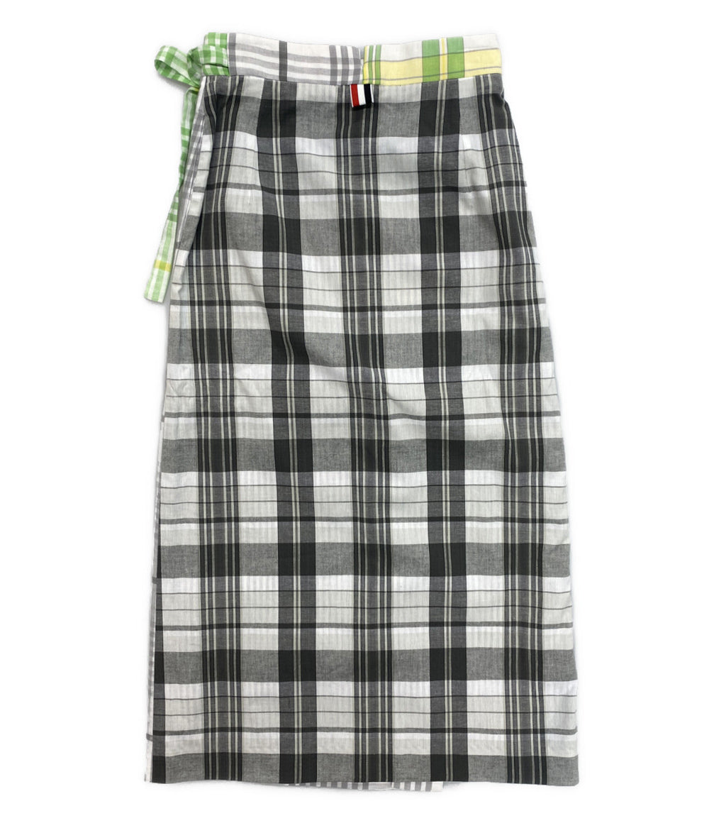THOM BROWNE ラップチェックスカート FGC931F レディース SIZE 36 トムブラウン