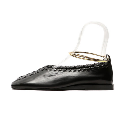 美品 Jil sander パンプス メタルアンクレット レザー バレリーナ レディース SIZE 35 ジルサンダー