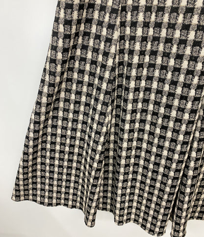 ANAYI ツイーディージャガードキーホールネックワンピース レディース SIZE 36 アナイ
