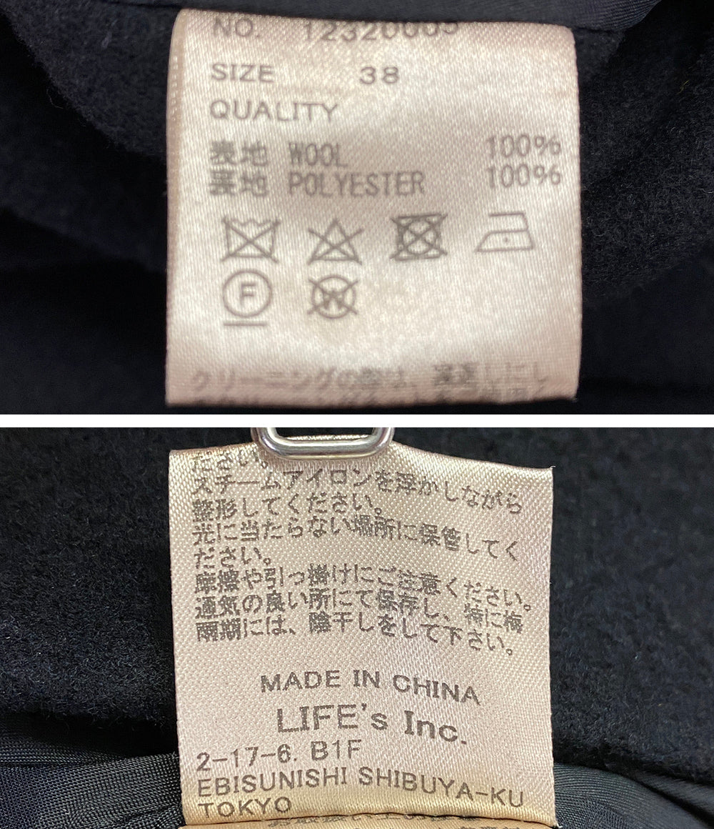 TODAYFUL コート メリノウール オーバーコート ブラック レディース SIZE 38 トゥデイフル