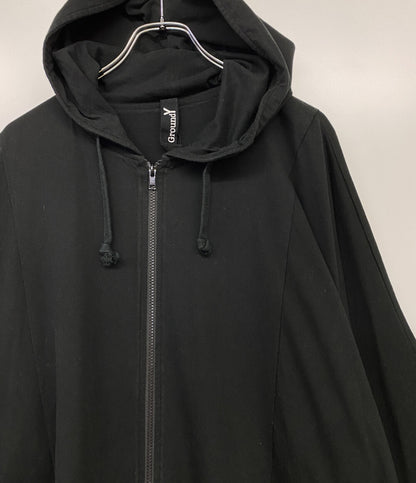 Ground Y コート ロングジップパーカー ブラック GA-D04-040 メンズ SIZE 3 グラウンド ワイ