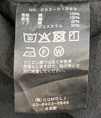 COMOLI デニムパーカー ブラック C03-01003 メンズ SIZE 3 コモリ