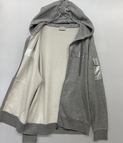 MONCLER スウェットパーカー FELPA CON CAPPUCCIO グレー メンズ SIZE XL モンクレール