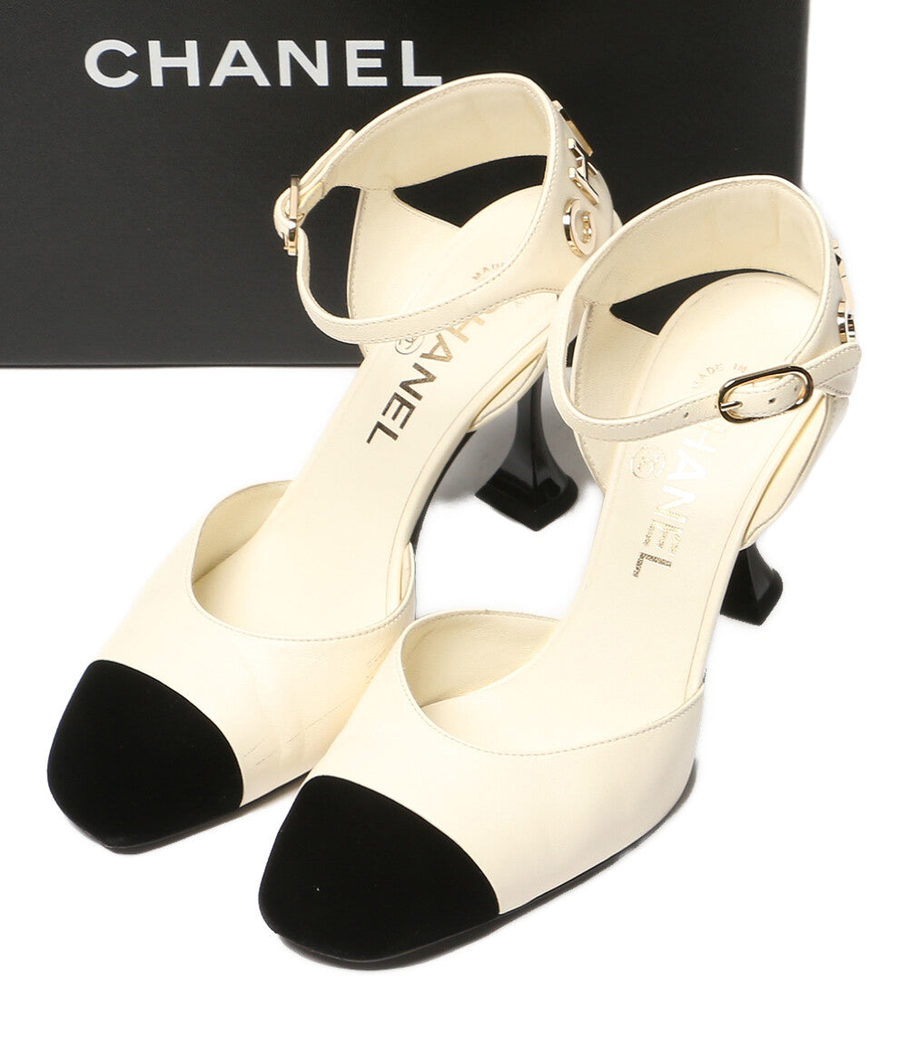 CHANEL パンプス 21A G37366 ロゴ レディース SIZE 35.5 シャネル