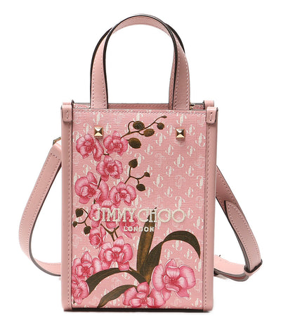 美品 JIMMY CHOO 2way ショルダーバッグ ミニ ノースサウス フラワー レディース ジミーチュウ