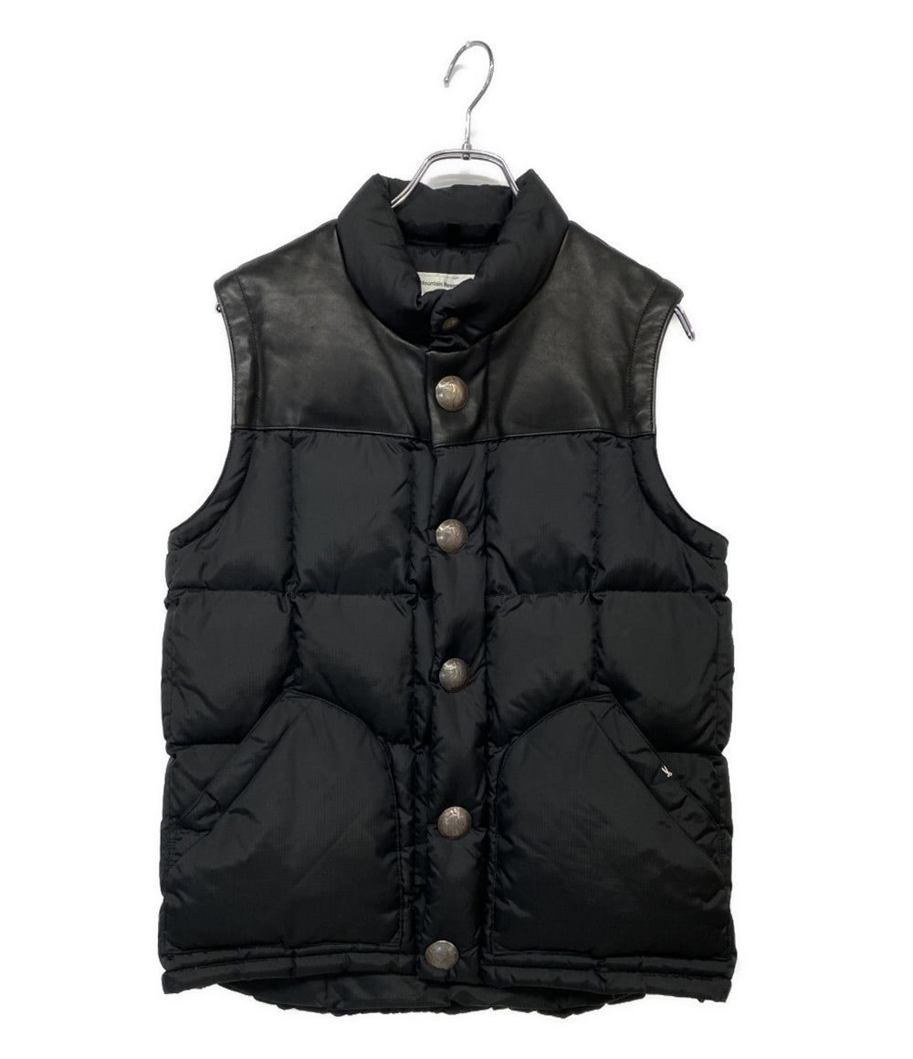 DENHAM×MAUNTAIN RESERCH マウンテンリサーチ レザーダウンジャケット ダブルネーム メンズ SIZE M デンハム